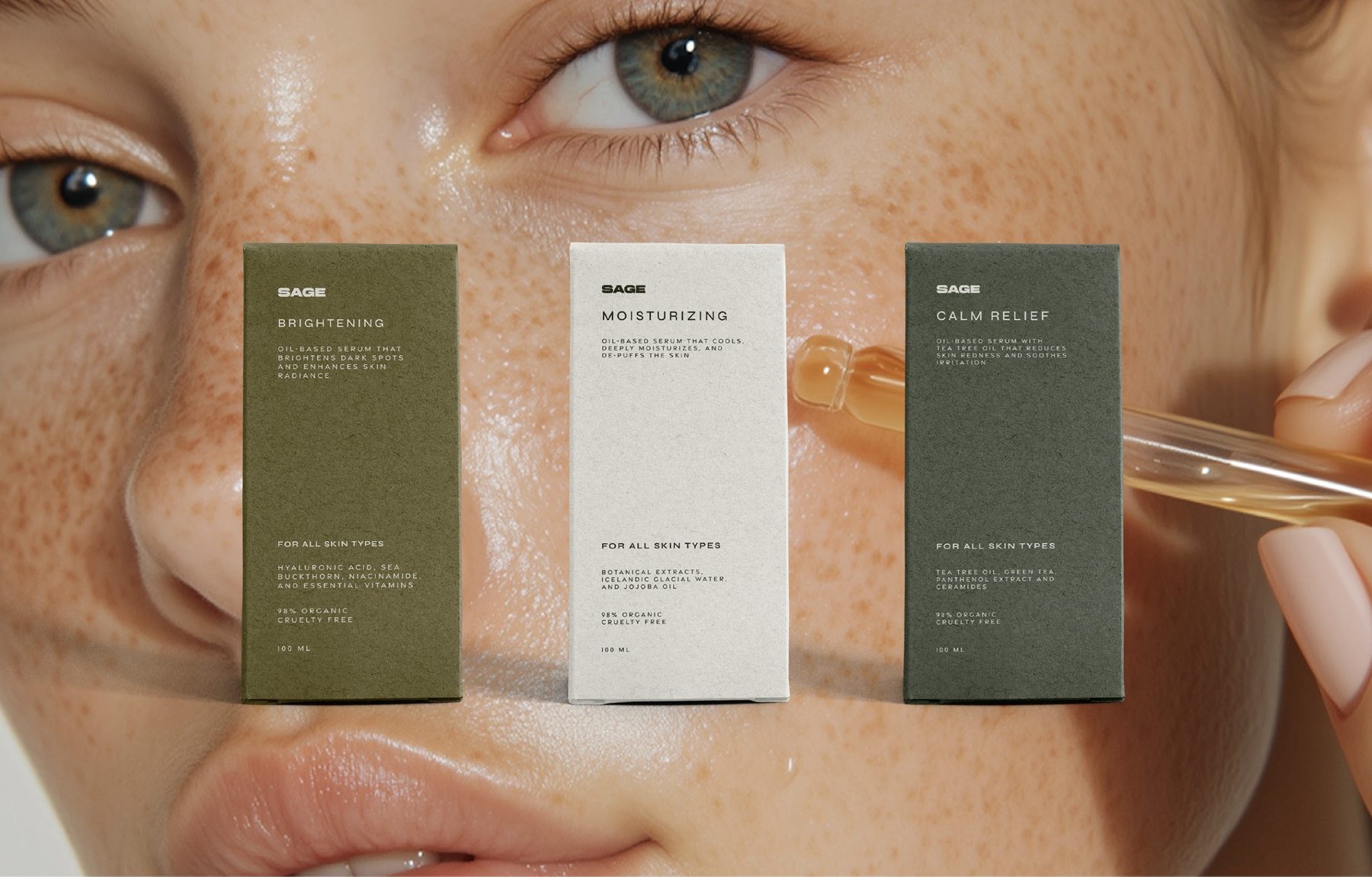 SAGE closing campaign image with full packaging lineup